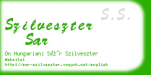 szilveszter sar business card